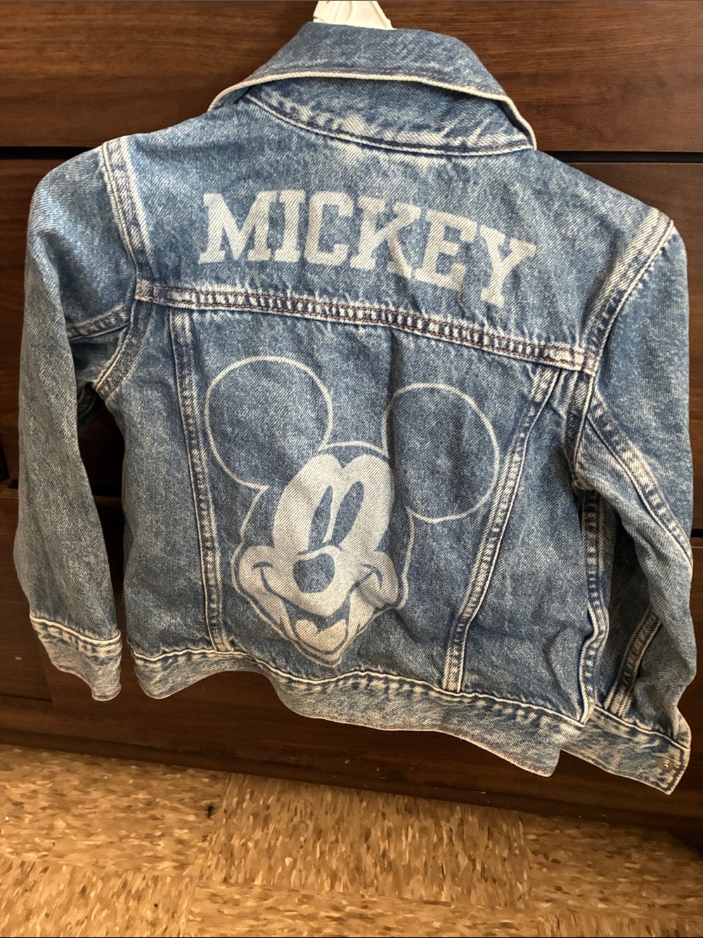 GAP Kids Denim Jacket with Mickey Back Graphic - Blue